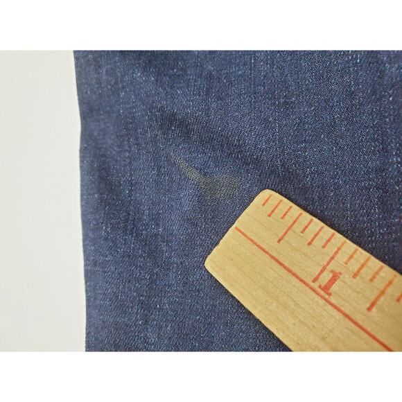 Distressed Vanity Jeans 32 x 32 Premium Embellish Slim Skinny Low Dark Stretch - Picture 3 of 12